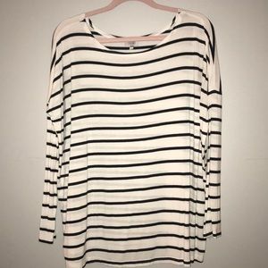 Striped long sleeve top